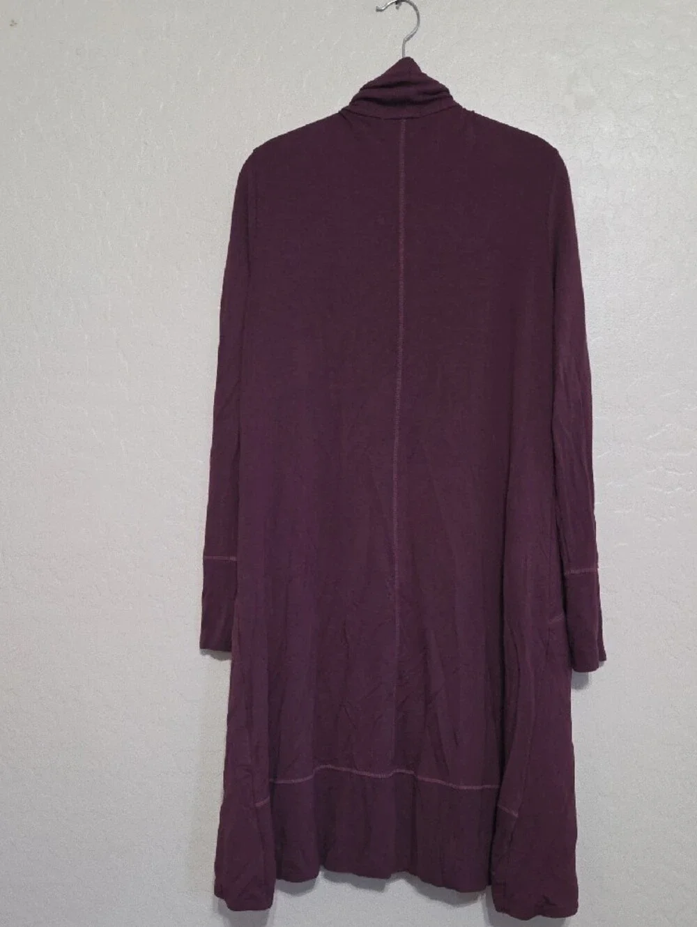 Athleta Plum Open-Front Long Cardigan